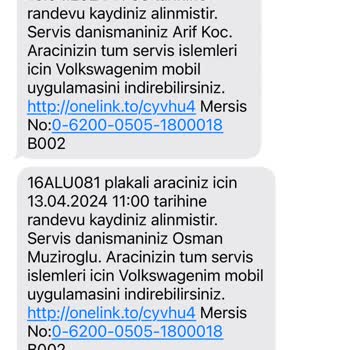 Volkswagen Servis Sorunu Ve Randevu Sistemi