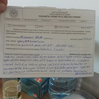 Bursa Şehir Hastanesi Cerrahi Onkoloji Hemşire