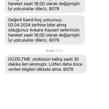 Kamil Koç Bilet Sürekli Erteleniyor