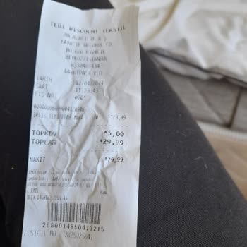 Tedi Discount Tekstil Mağazacılık Değişim Yapmayan Yer!