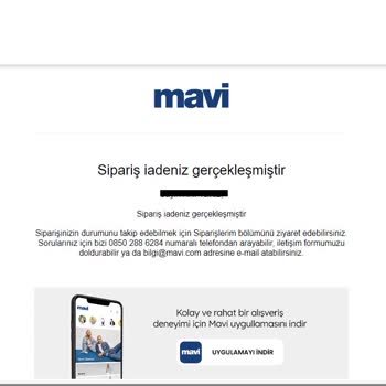 Mavi Jeans Habersiz Sipariş İptali