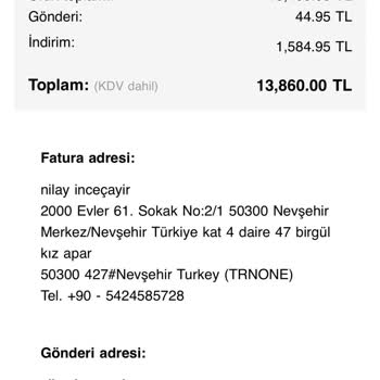 Bershka Eksik Ürün Gönderildi