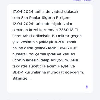 VakıfBank Sarı Panjur Poliçe Şikayeti