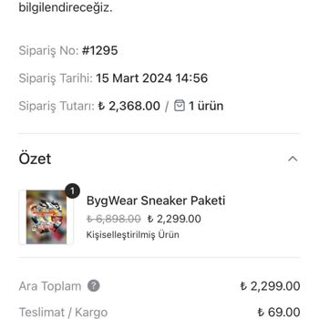 BygWear Hizmet Beklentisi Karşılanmadı: Sipariş Hayal Kırıklığı