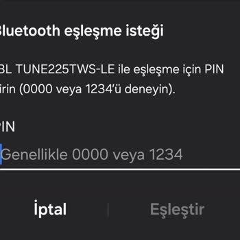 JBL TUNE225TWS-LE İle Eşleşme Sorunu.