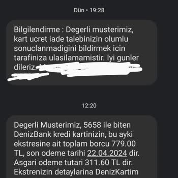 Denizbank Yıllık Üyelik Ücreti Alınması