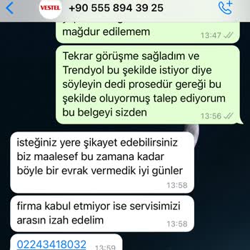 Trendyol İade Kabul Etmiyor.