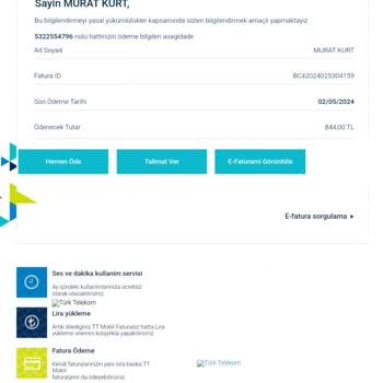 Türk Telekom Mobil Müşterileri Yüksek Fatura İle Kötülük Etmektedir.