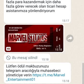 WhatsApp Marvel Adı Altında İşlemler