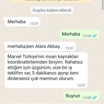 WhatsApp Marvel Adı Altında İşlemler