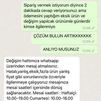Pabuc Kombinim (Pabuckombinim) Eksik Ve Hatalı Ürün Gönderip İletişimi Kesiyorlar