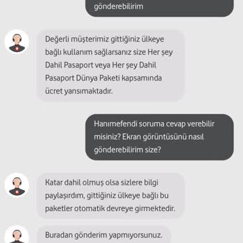 Vodafone Paketim Dahilinde Olan Yurt Dışı Ücretsiz Haklarımı Kullandırmadılar