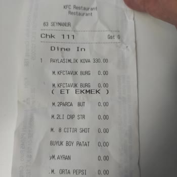 Forum Bornova KFC İlave Ketçap Parası