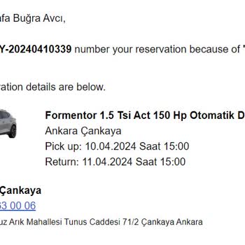 Avec Rent A Car Firmasından Araç Teslim Alamadım