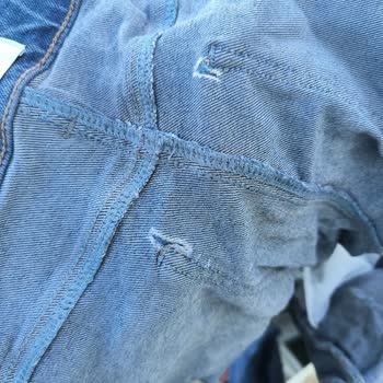 Mavi Deforme Olmuş Mavi Jean
