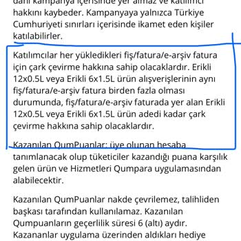 Qumpara Erikli Su Kampanyası Hediye Çarkı