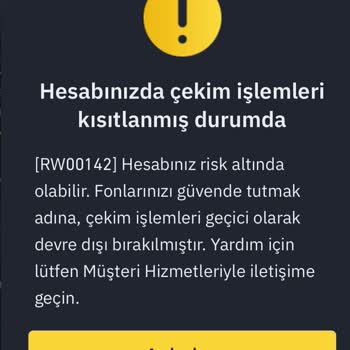 Binance Hesabımda Kısıtlama Var