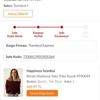 Trendyol Happiness İstanbul Ücret İadesi Verilmiyor