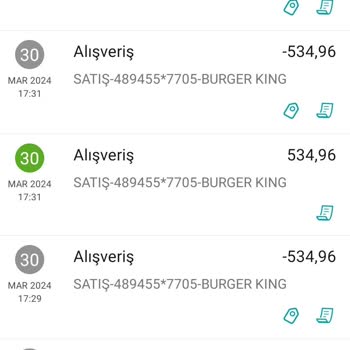Burger King Neredeyse 1 Aydır Paramın İadesini Yapmıyor.