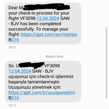 Ajet.com Biniş Kartı Sorunu