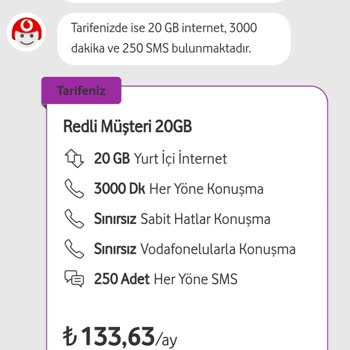 Vodafone Tarife Ücret Farklılığı