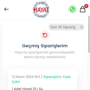 Hayat Su Sipariş Teslim Edilmiyor