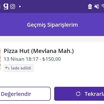 Getir Yemek Siparişimi Teslim Etmedi