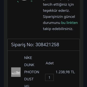 Sneakerslife.tr Sitesi Hatalı Ayakkabı Numarası Gönderimi