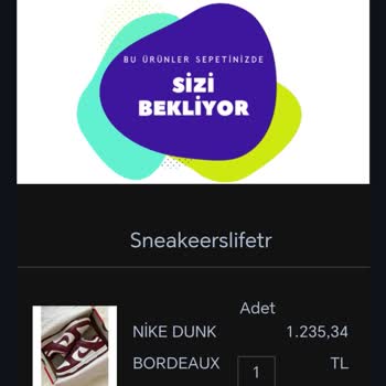 Sneakerslife.tr Sitesi Hatalı Ayakkabı Numarası Gönderimi
