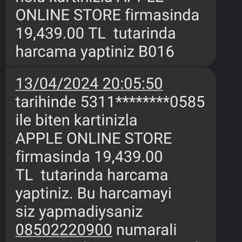 Apple Kredi Kartımda Yetkisiz İşlemler