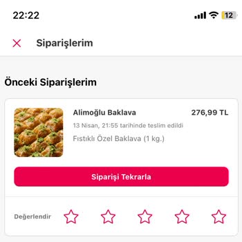 Alimoğlu Baklava Eski İzmir Şubesi
