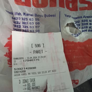 Donas Kurye Paketi Eve Çıkarmama Sorunu