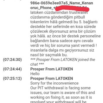 Latoken Borsasında Pitbull Tokenlerimin Akıbeti Belli Değil?