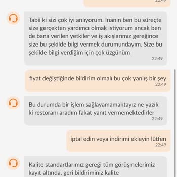 Trendyol Yemek İndirimsiz Tutar Çekti