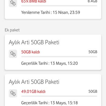 Vodafone Uygulama Hatanız Yüzünden Yanlışlıkla 2 Kere Satın Aldım, Paramı Verin