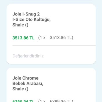 Joie Isofıx Parça Sorunu