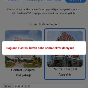 Central Hospital Laboratuvar Sonuçları Görüntüleme Problemi