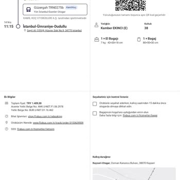 Kamil Koç Kayseri-İstanbul Yolculuğunda Tekli Koltuk Karmaşası Ve Tehdit
