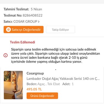 Cosar Group Hediye Siparişimde Yaşanan Gecikme Ve İlgisizlik