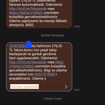Turkcell'den Şikayetçiyim Haksız Yere Fatura Kesip Ücret Talep Ediyor