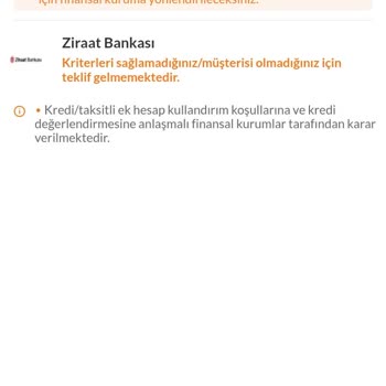 Ziraat Bankası Banka Müşterisi Olmadığınız İçin Teklif Gelmemektedir Diyor