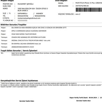 Teknosa Üretim Hatalı Telefonu İade Almıyor İphone 15 Plus