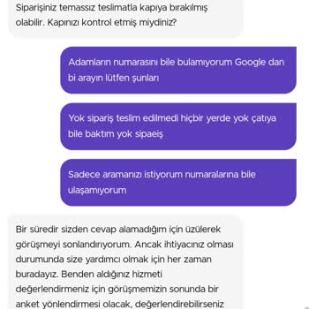 Getir Yemek Dükkan Ve Müşteri Temsilcisi Umursamazlığı
