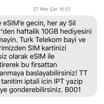 Türk Telekom'dan Gelen Mesaj Yanıltmacası.