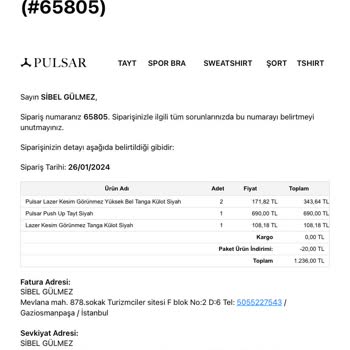 Pulsar Fashion Taytım 3 Ay İçinde Yırtıldı Çok Kalitesiz