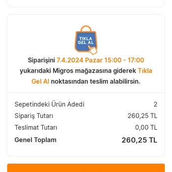 Migros Keçi Sütü Siparişim