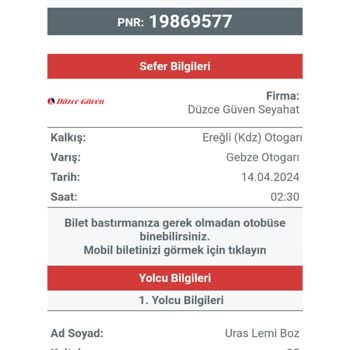 Düzce Güven Turizm Düzce Güvenle Yolculuk Mağduriyeti