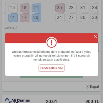 Obilet Açık Bilet Hatası