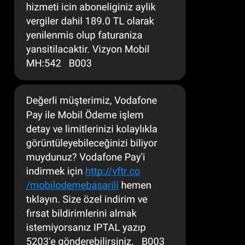Vodafone İzinsiz Ücret Kesintisine İtirazım