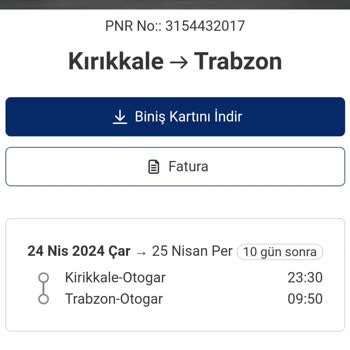Kamil Koç Biletimin Tarihini İznim Olmadan Değiştirdiler.